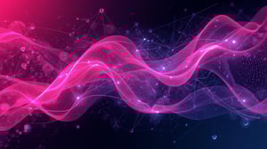 Immagine astratta e futuristica per la formazione tecnologica._Design moderno con forme astratte fluide, linee luminose, reti digitali, pattern di dati e connessioni che rappresentano digital collaboration, int (3)-1